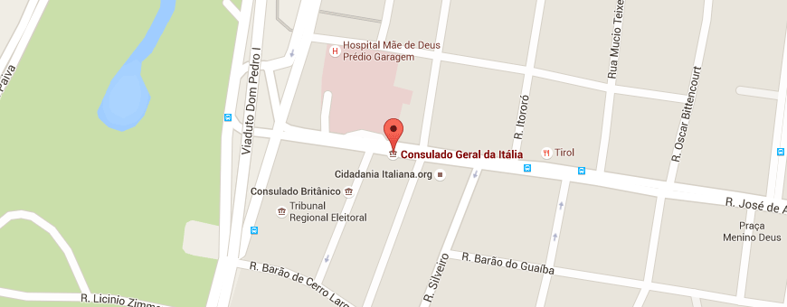 Mapa Consulado de Porto Alegre